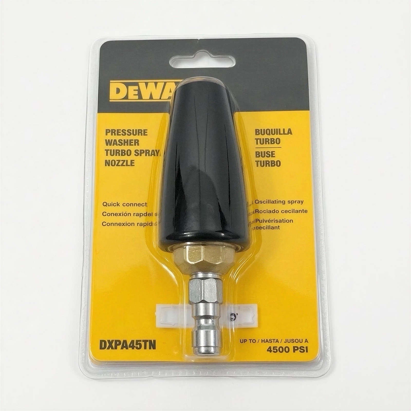 DEWALT 4500 PSI Turbo Nozzle 1/4” Quick Connect Pressure Washer Rotary Spray Tip gallery