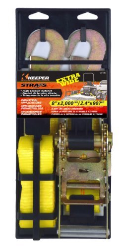 Keeper – 2” x 8’ Heavy Duty Auto Tie-Down with Snap Hooks - 2,000 lbs. Working gallery