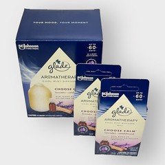 Glade Aromatherapy Cool Mist Diffuser Choose Calm Lavender Sandalwood -2 Refills