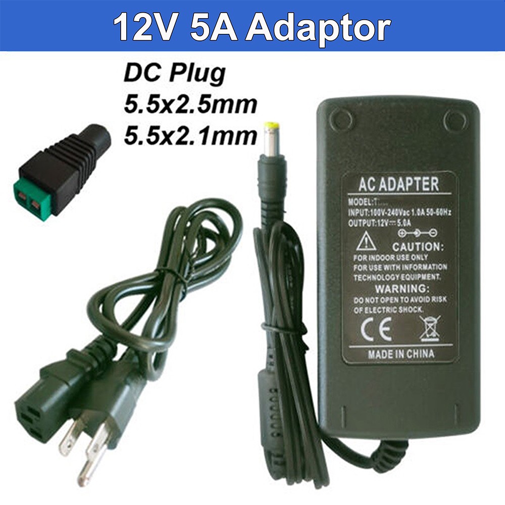 10~50 Pack 12 Volt AC/DC Transformer 60W Universal 5A LED Strip Power Supply gallery
