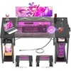 Armocity Computer Desk with LED Lights 55 Inch Desk with Power Outlet and USB... gallery