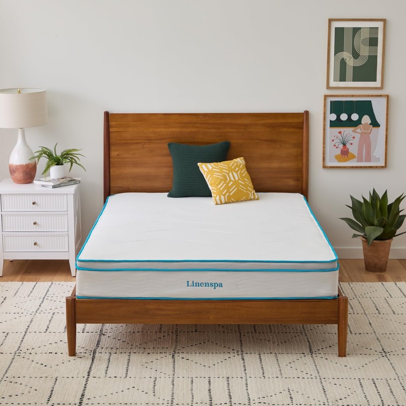 Linenspa 10 Inch Memory Foam and Spring Hybrid Mattress - Medium Feel - Bed ... gallery
