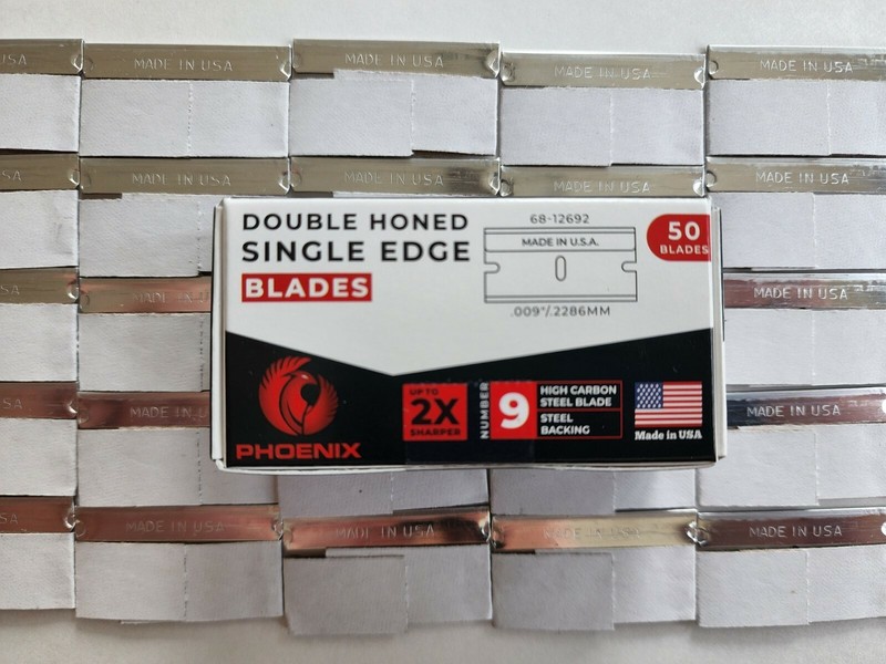 Phoenix - 50 Extra Sharp Single Edge Razor Blades - Made In USA - Double Honed gallery