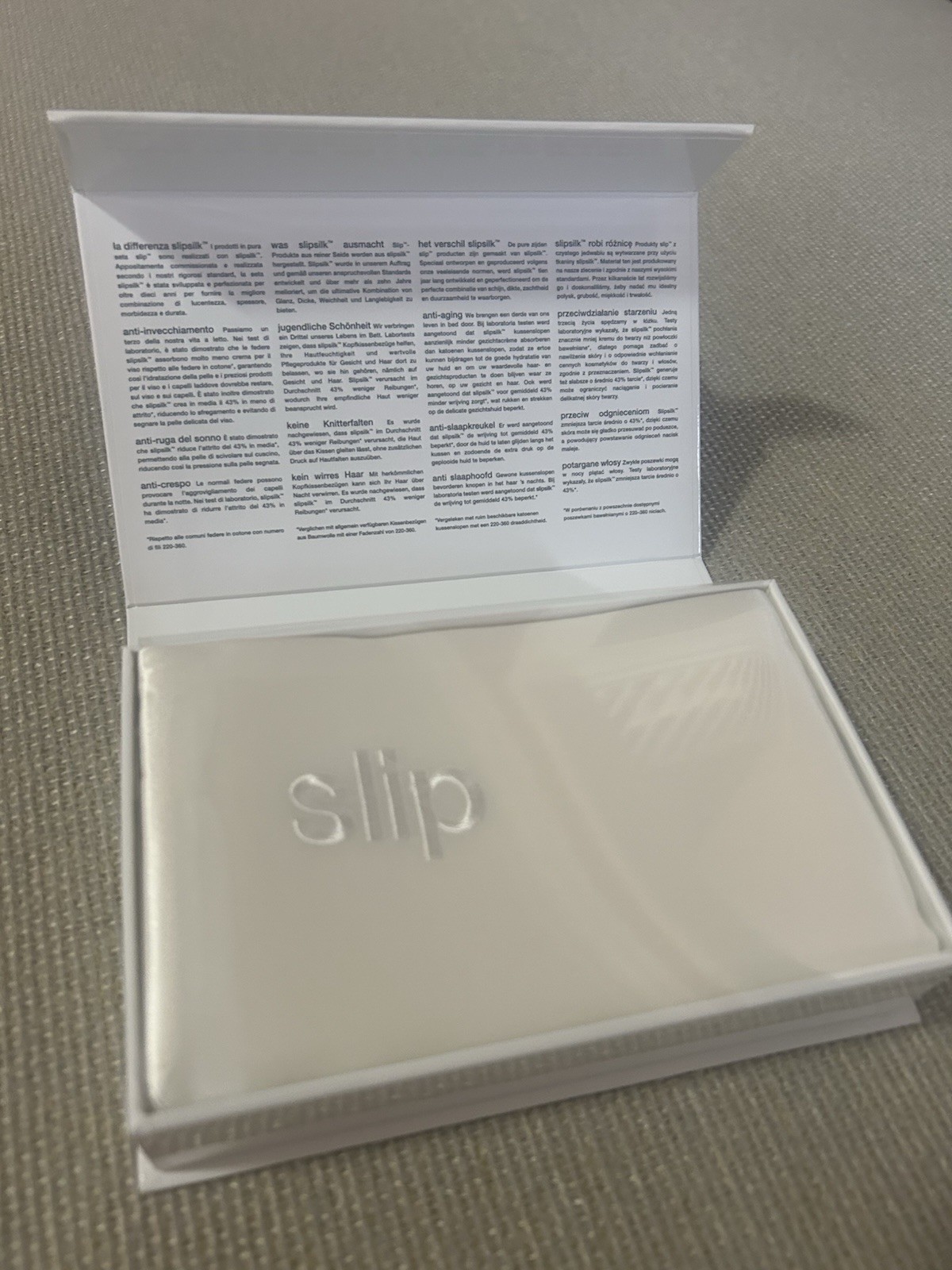 SLIP Queen Size Pillowcase White gallery
