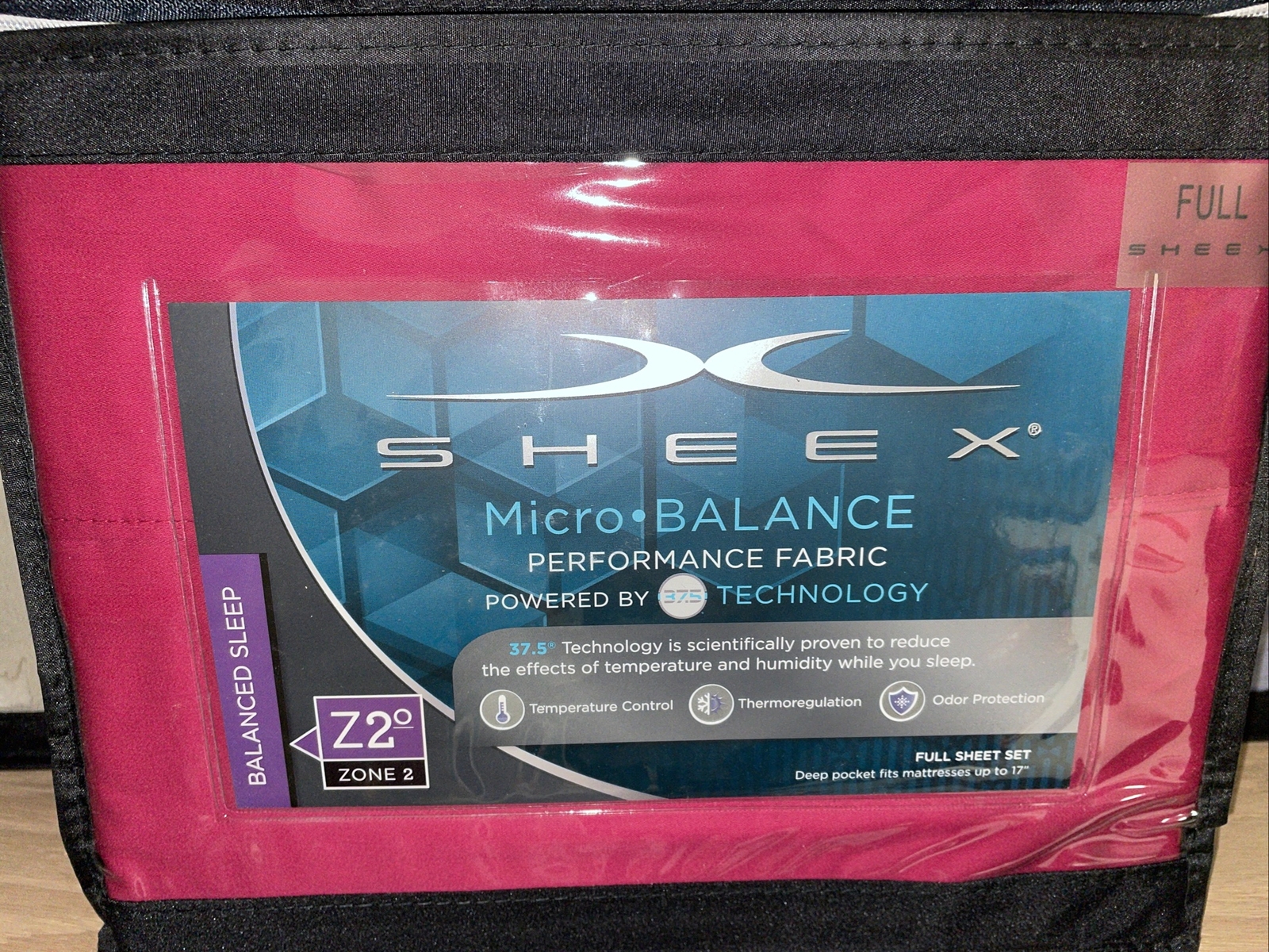SHEEX® Micro•BALANCE 37.5® Performance 300-Thread Full Sheets Fuscia NOT STRETCH gallery
