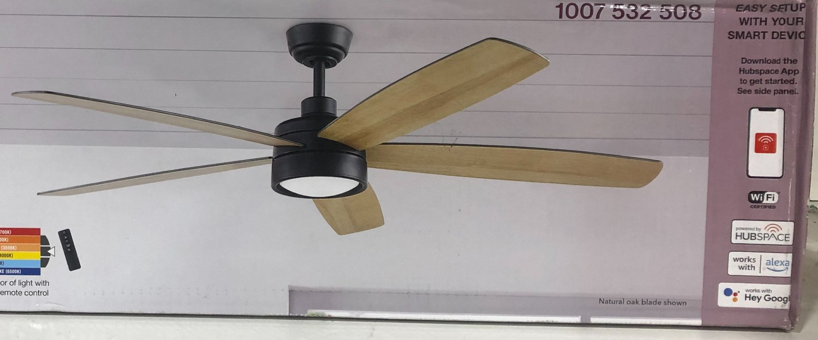 Home Decorators Driskol 60 in. LED Matte Black Smart Ceiling Fan *OPEN* gallery