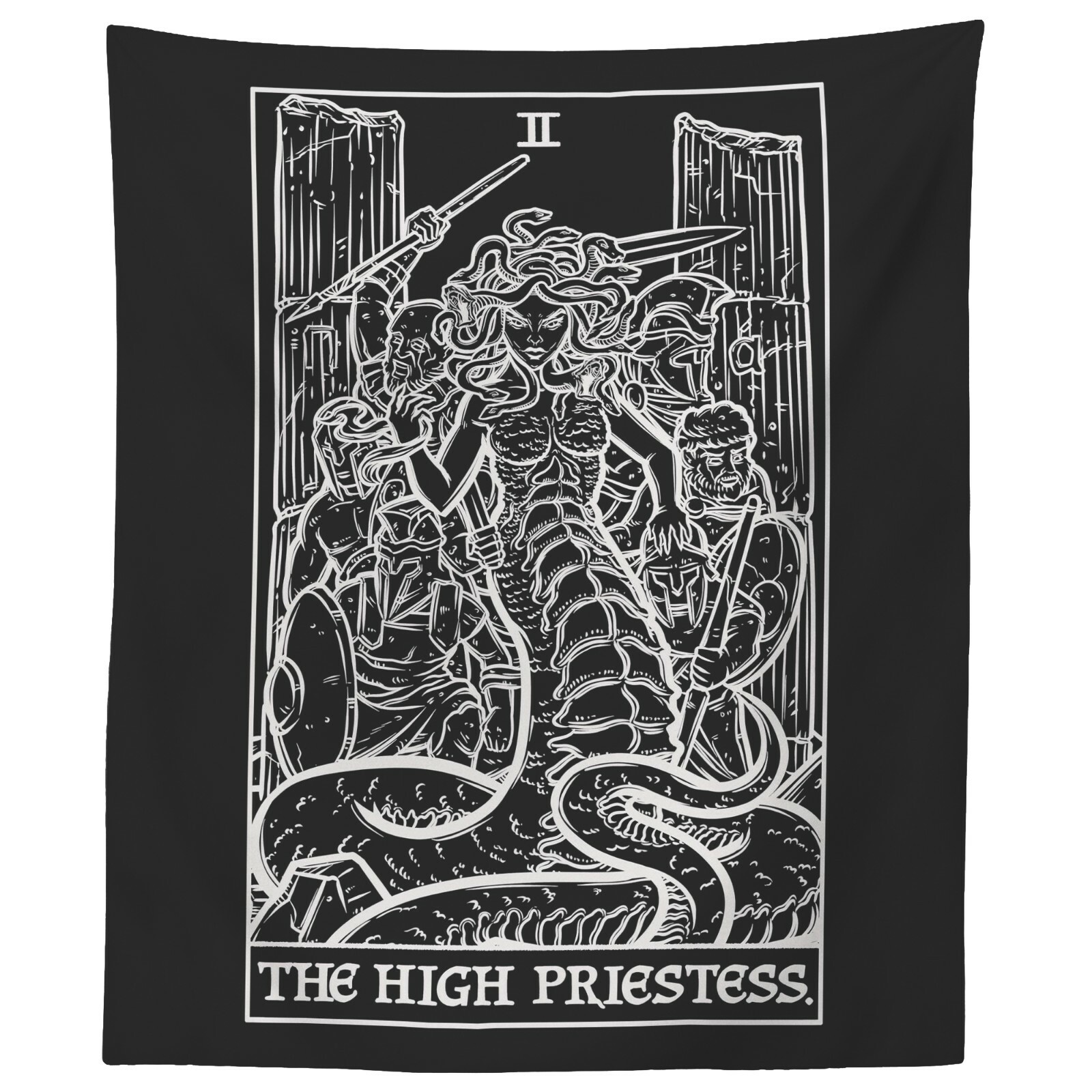 The High Priestess Tarot Card Tapestry Greek Mythology Medusa Gothic Art 80x68 gallery