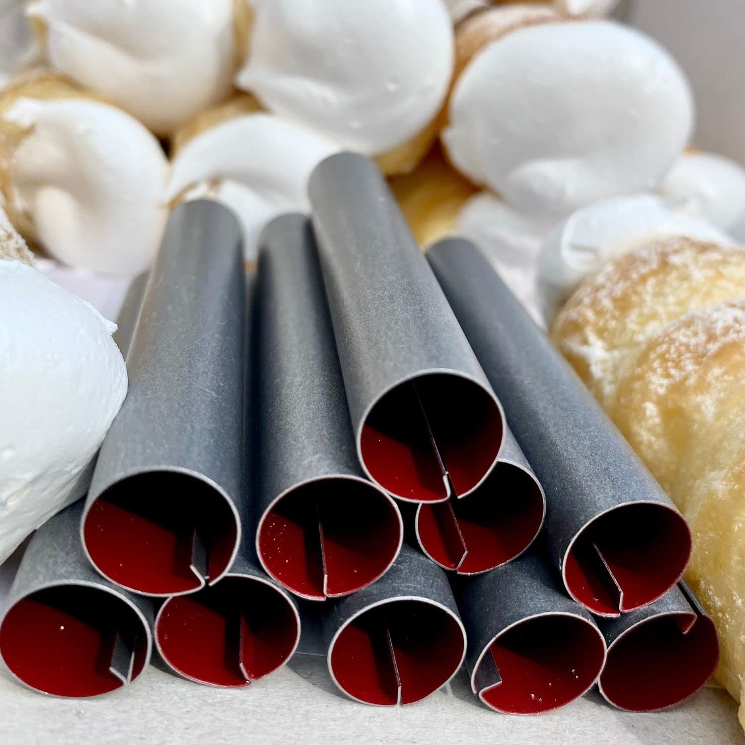 10 PCS 8 cm 3.14 Inch NonStick Coating Cannoli Tube Set Cream Horns gallery