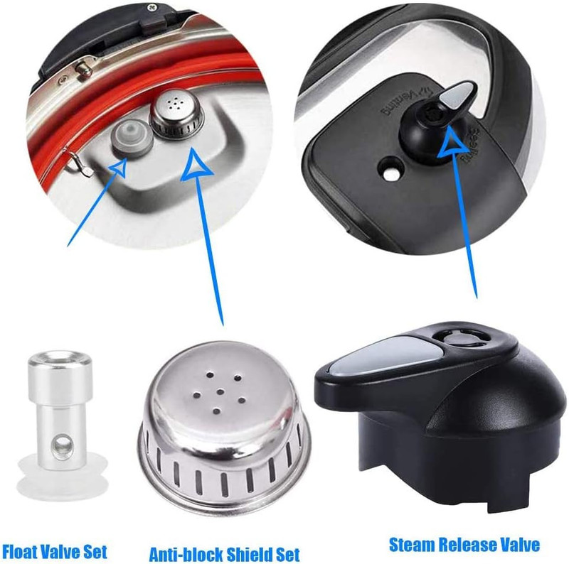 Steam Release Handle, Original Float Valve Replacement Parts with 3 Silicone Cap gallery