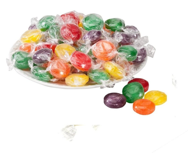 Assorted Fruit Flavored Buttons Discs Bulk Old Time Hard Candy (2 Pounds) gallery