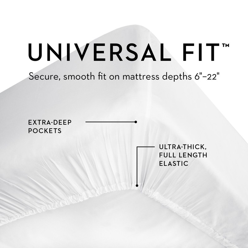 MALOUF 100% Rayon from Bamboo Sheet Set, Twin, White gallery