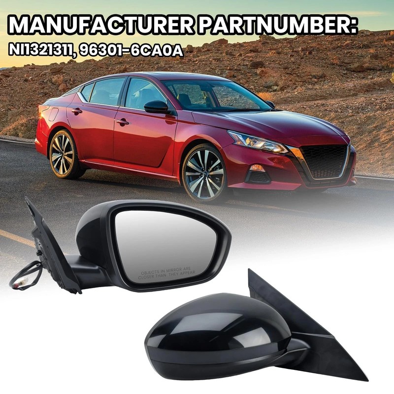 Passenger Side Mirror Compatible with Nissan Altima 2019 2020 2021 2022 2023 ... gallery