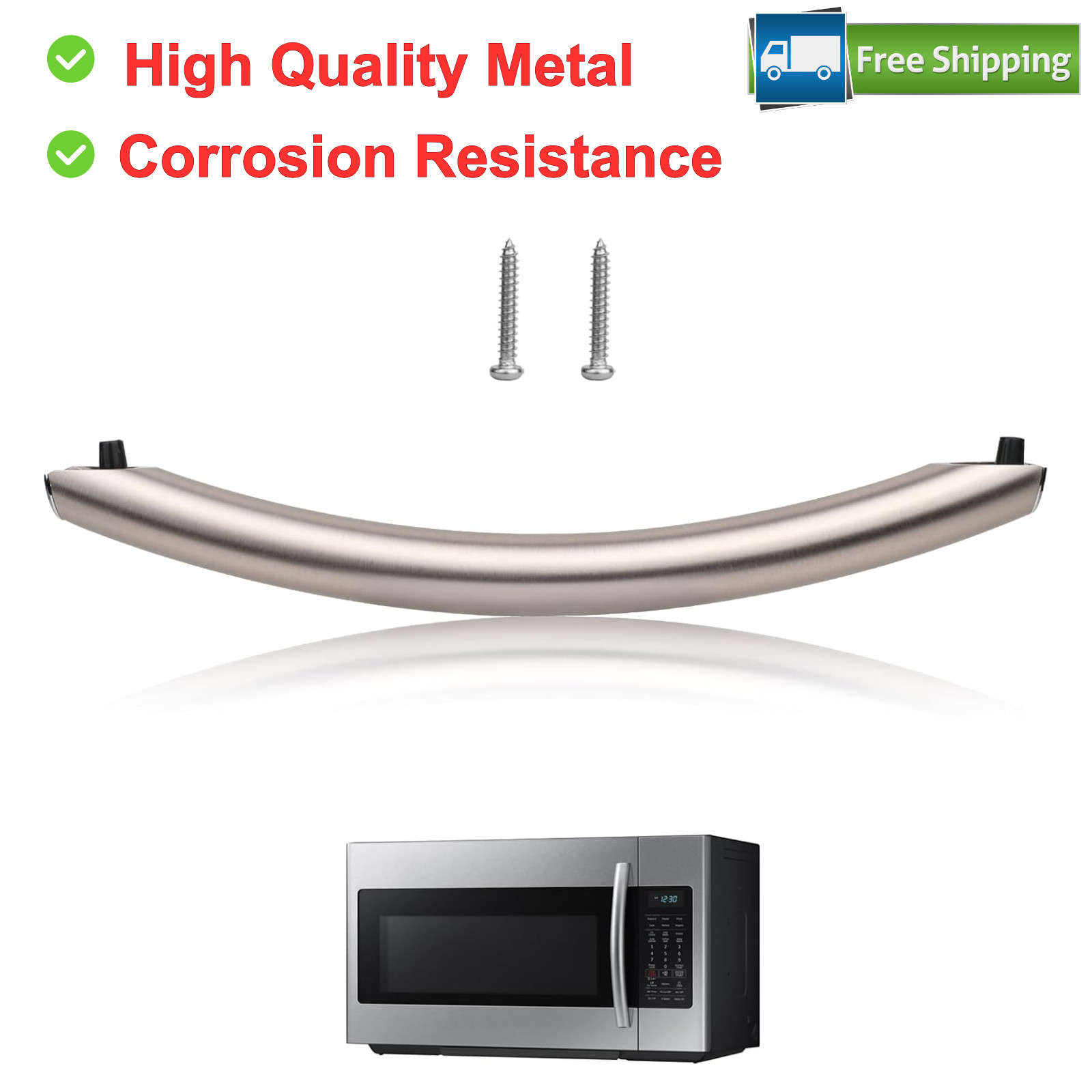 Microwave Door Handle Replacement For DE94-04313F, ME16A4021AS, With 2 Screws gallery