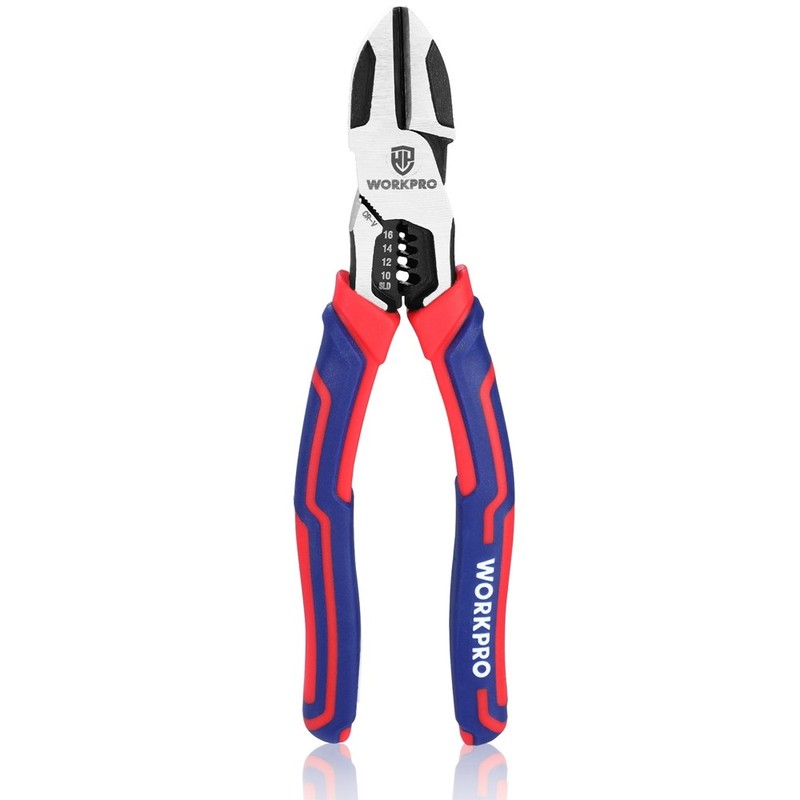 WORKPRO Diagonal Cutting Plier 7.5" Wire Stripper Heavy Duty Side-Cutting Pliers gallery
