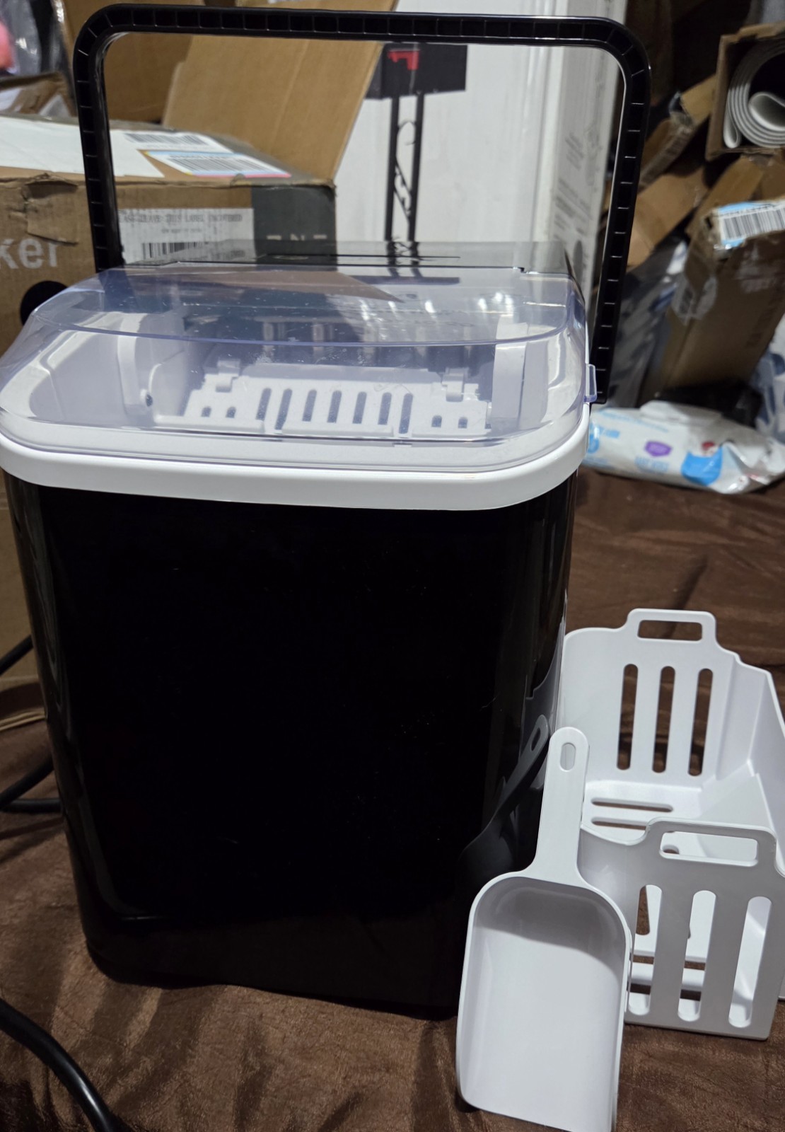 DUMOS Countertop Ice Maker Black Self Cleaning 26 lb/24H 6 Min 2 Settings gallery