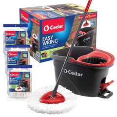 O-Cedar Easywring Microfiber Spin Mop & Bucket Floor Cleaning System + 3 Extr…