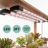 LED Plant Grow Light Full Spectrum 3FT 20W Seedling Flower Hydroponics Dual Tube gallery