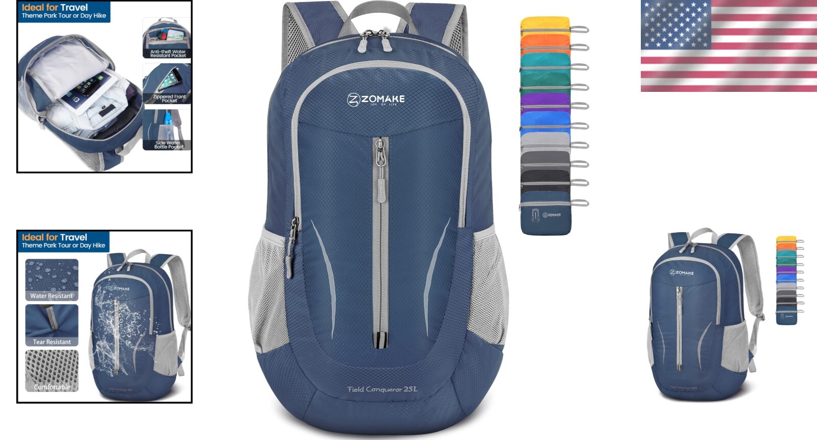 25L Packable Daypack with Adjustable Straps - Versatile Outdoor Companion 2