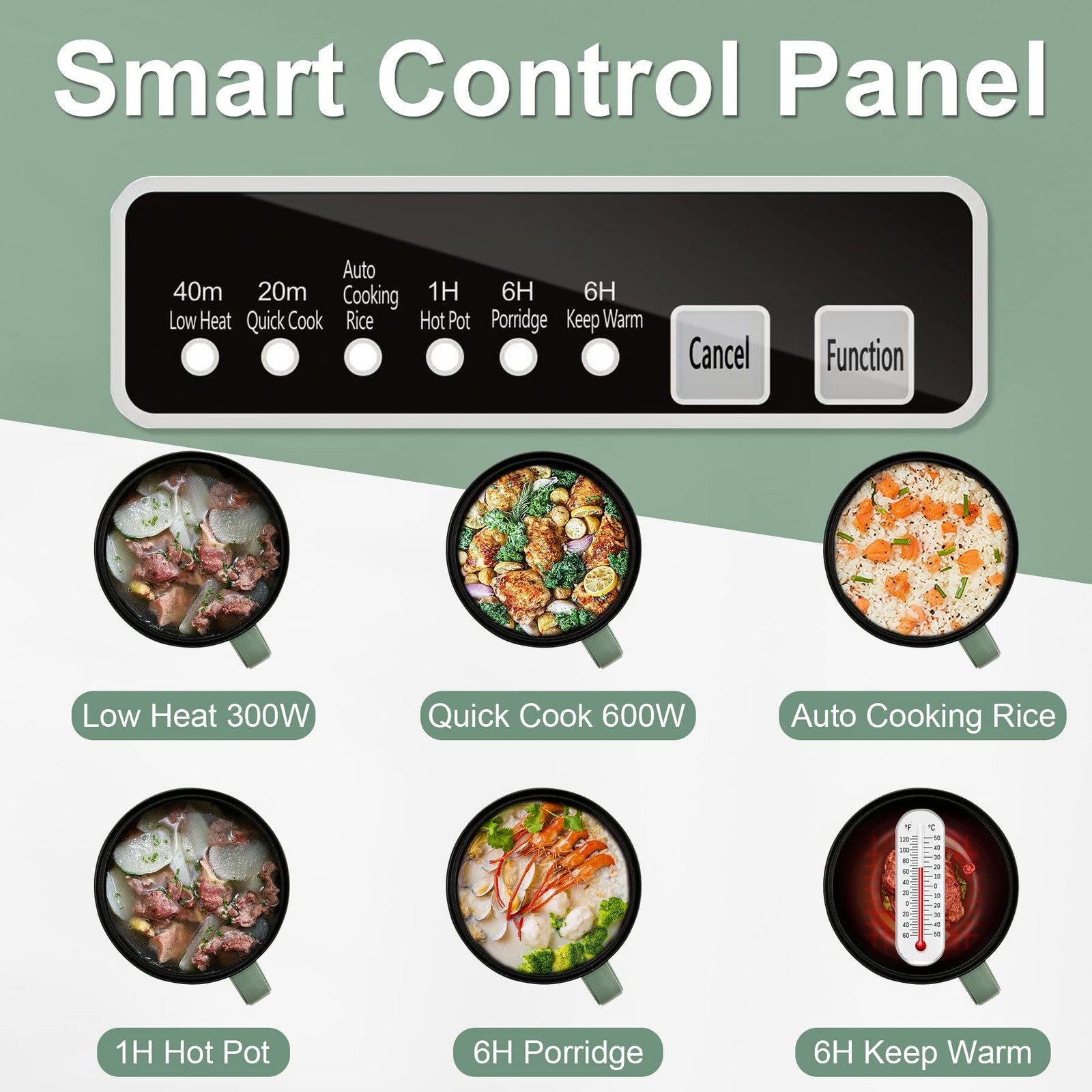 Smart Mini Hot Pot with Timer and Automatic Shut Off 1.2L Non-Stick Rapid Noo... gallery