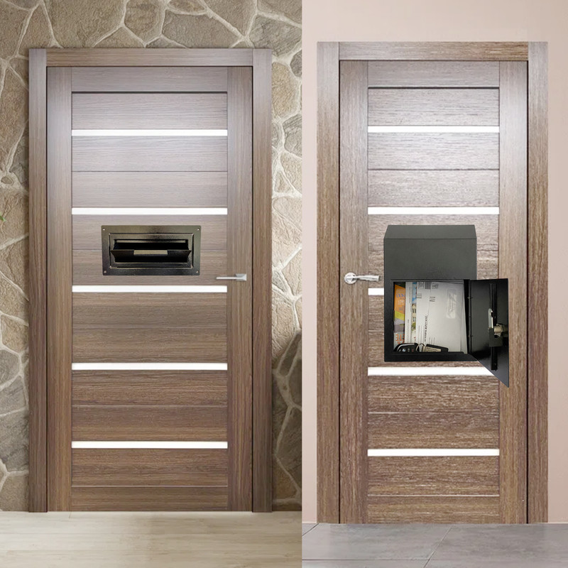 OPEN BOX Locking Door Drop Box with Combination Lock – Mailbox with Rear Access gallery