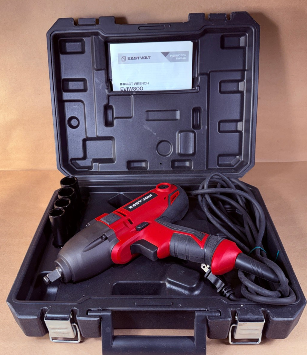 Unused EASTVOLT 800W EVIW800 Electric Impact Wrench 10ft Power Cord 7.5A in Case gallery