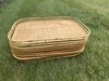 Bamboo Rattan Wicker Serving Tray Lot 19x13” Lap TV Tiki MCM Coastal Beach gallery