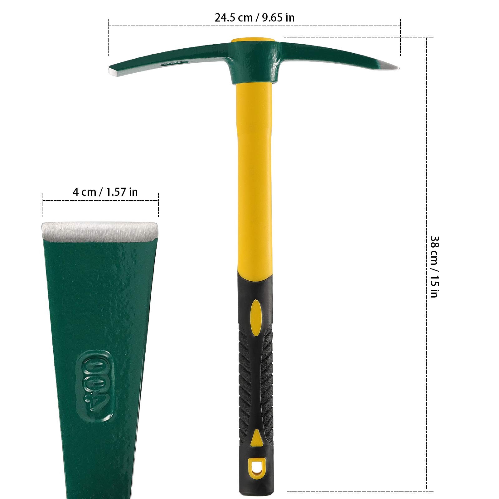 KEILEOHO 15 Inches Pick Mattock Hoe, Forged Weeding Garden 1 PCS 15 gallery