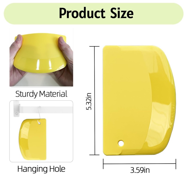 Hard Bench Scraper Dough Scraper for Baking, 4 PCs BPA Free PP Plastic Flexible gallery