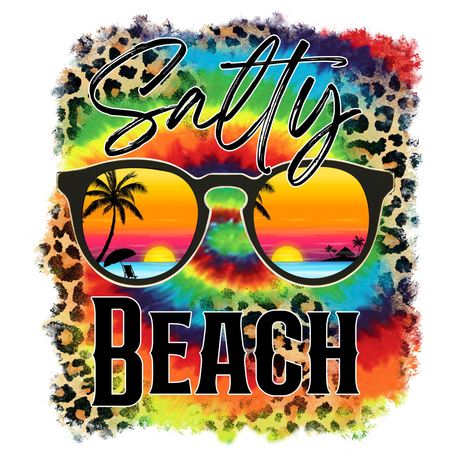 SALTY BEACH Sublimation Print Ready to Press, Heat Transfer PICK YOUR SIZE gallery