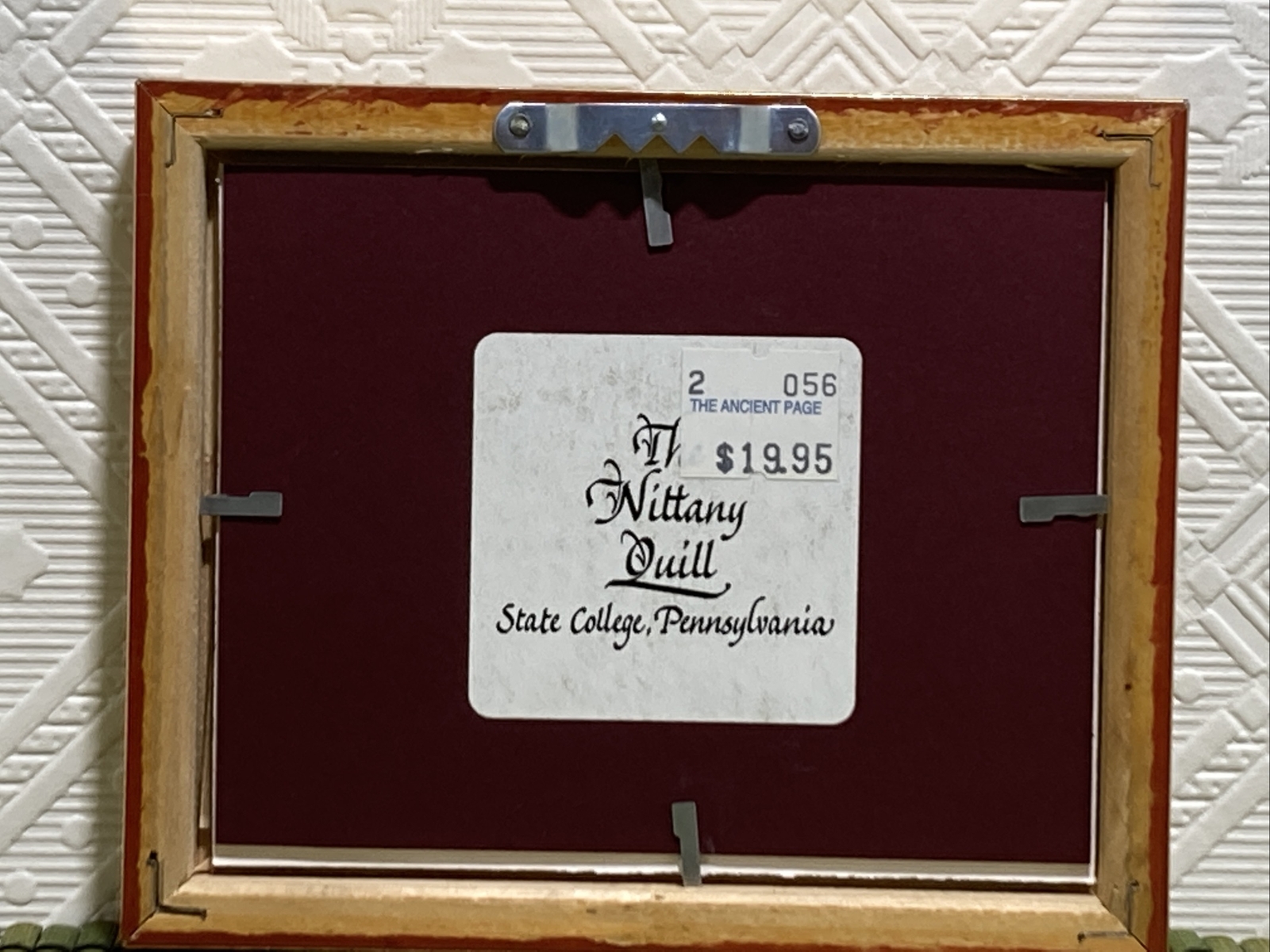 Vintage The Nittany Quill Calligraphy Artwork Two Hearts Once Joined gallery