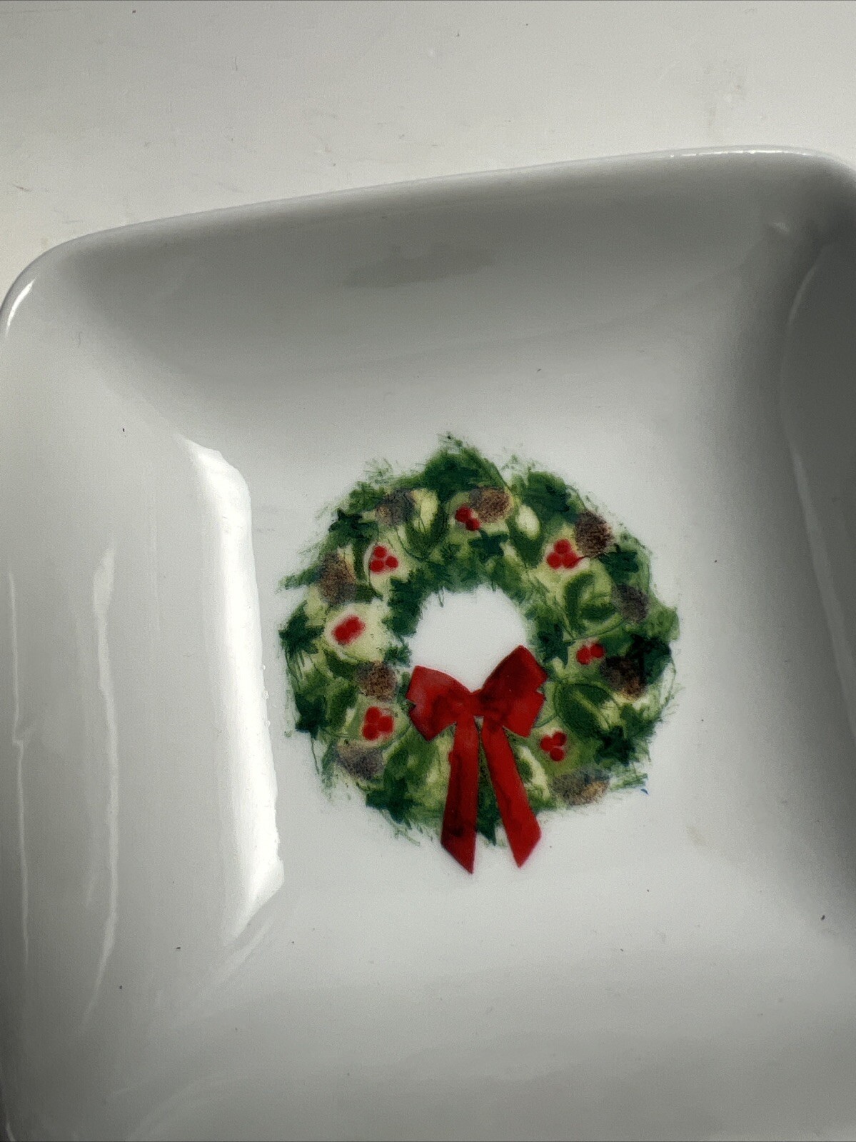 PPD Christmas Condiment Bowls Decorated Tree Wreath Set of 3 Bone China gallery