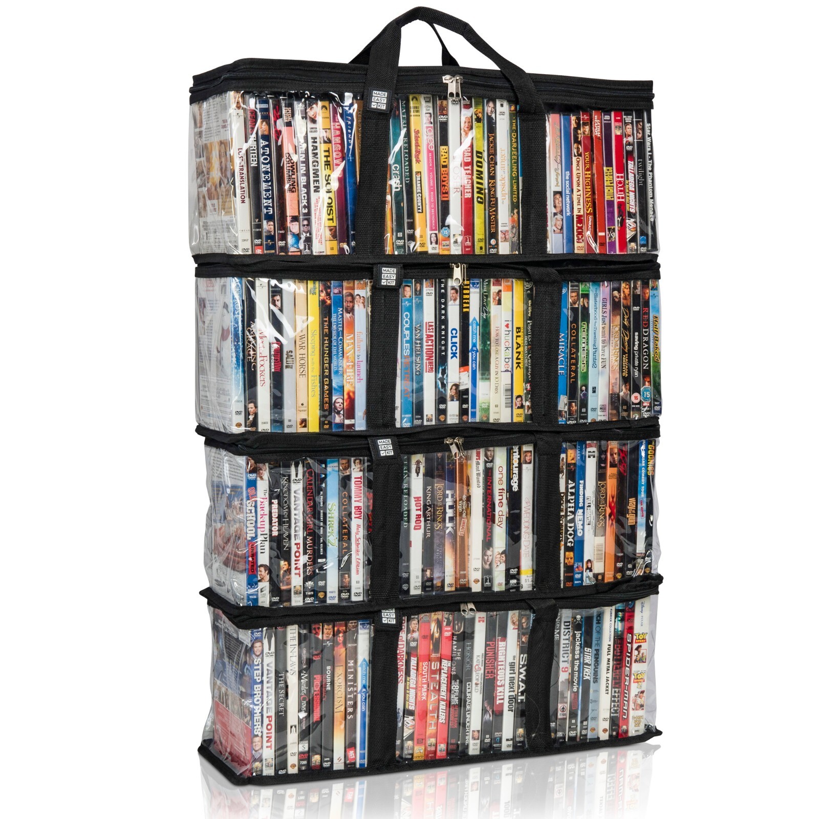 Made Easy Kit Media Storage Cases with Dividers, Stackable (DVD, CD, Blu-ray) gallery