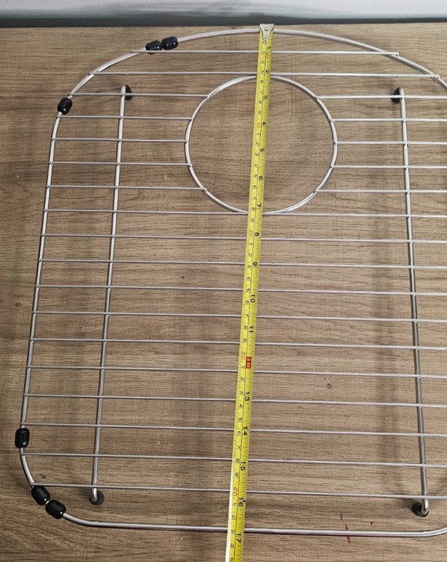 Stainless Steel Kitchen Sink Bottom Grid, Rack (17" x 14.75") 5 in" Drain openin gallery