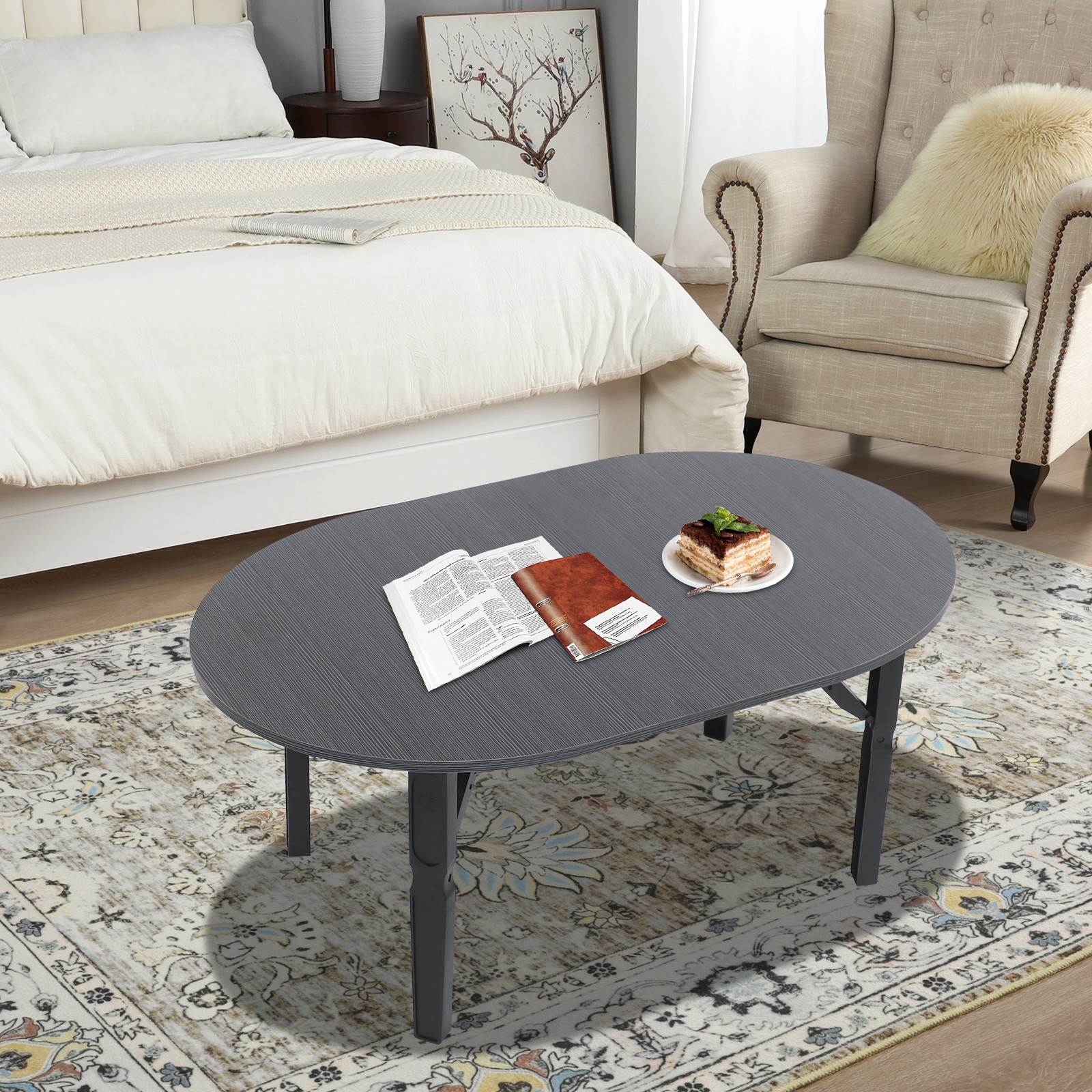 Portable Folding Coffee Table Foldable Small Coffee Table for Living Room gallery