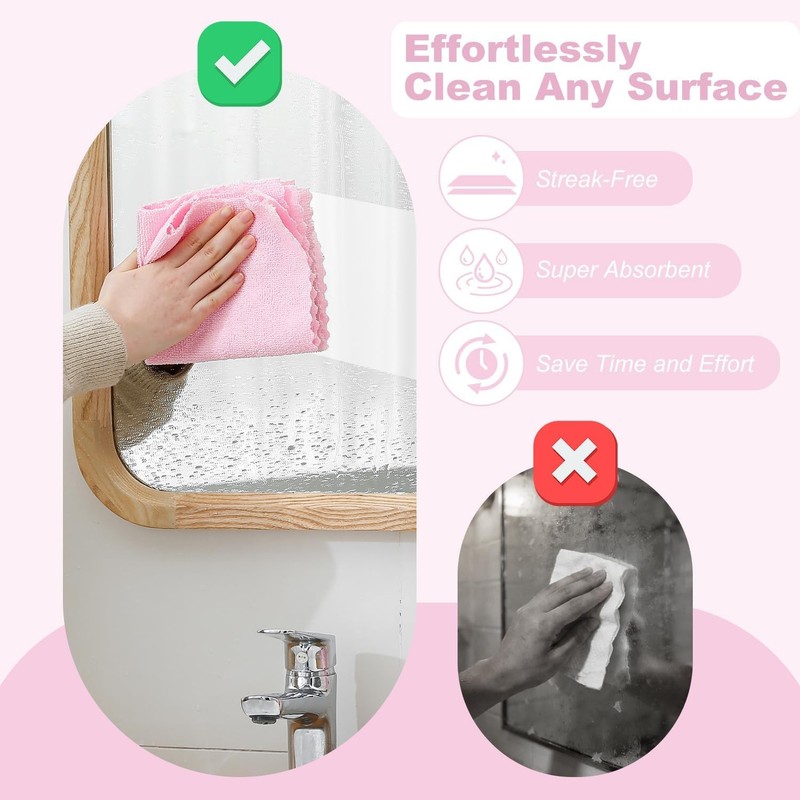 2 Roll Reusable Paper Towels, 100 Sheets Tear Away Microfiber Cloths, Lint Free gallery