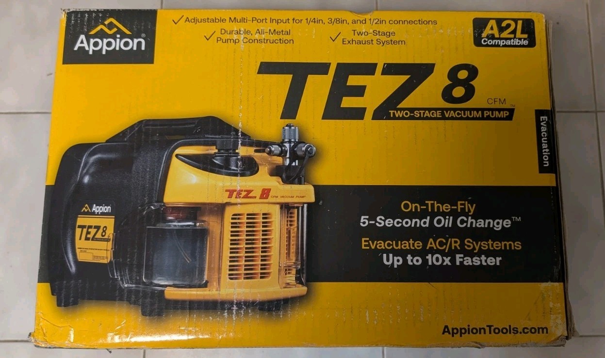 NEW Appion TEZ8 Two Stage Vacuum Pump 8CFM gallery