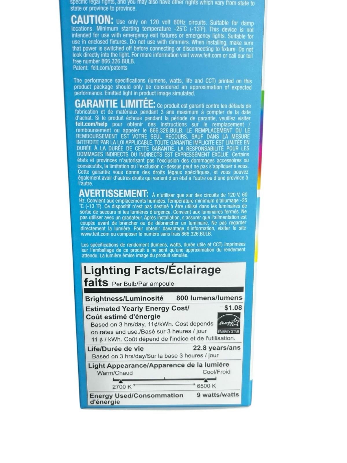 FEIT Electric OM60/RGBW Color‑Changing Smart WiFi A19 LED Bulb 60W Equivalent gallery