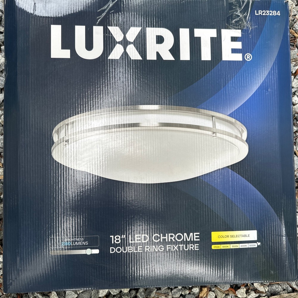 Luxrite 18 Inch LED Flush Mount Ceiling Light CCT 27K / 30K / 35K / 40K / 50K
