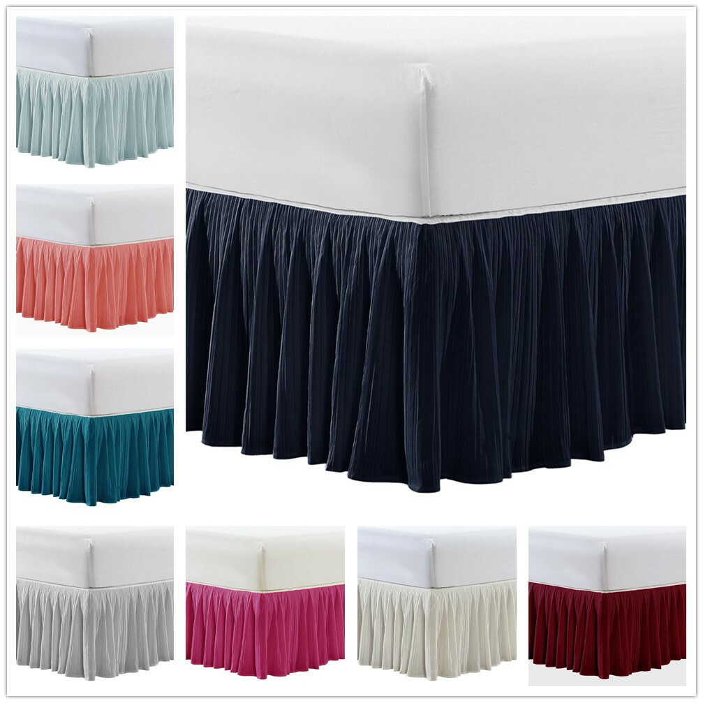 HST Super Soft Solid Brushed Microfiber 18" Pleated Bed Skirt/ Dust Ruffle gallery