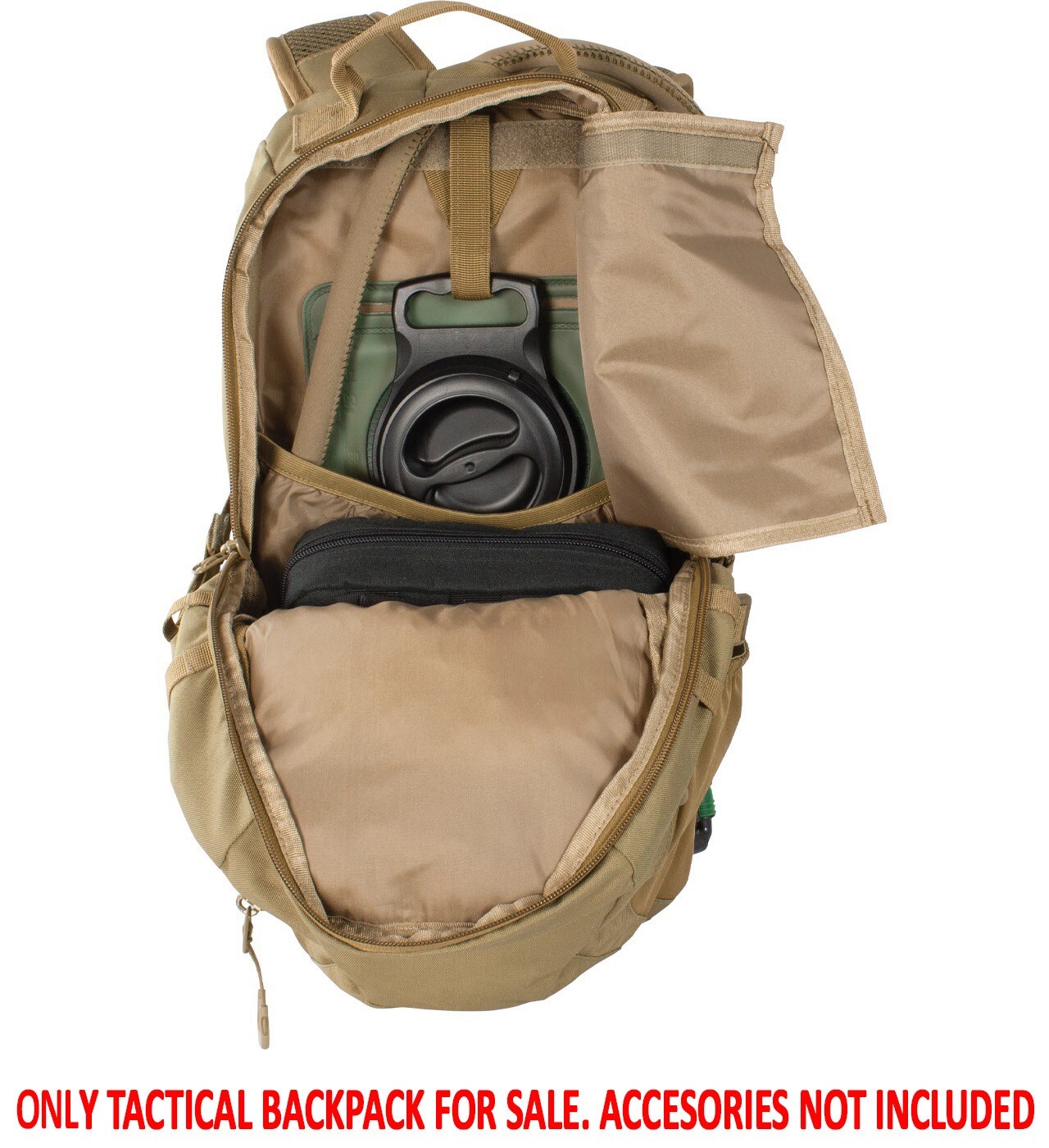 FHIOR Tactical Backpack 20L Coyote With Large Main Compartment Adjustable Straps 5