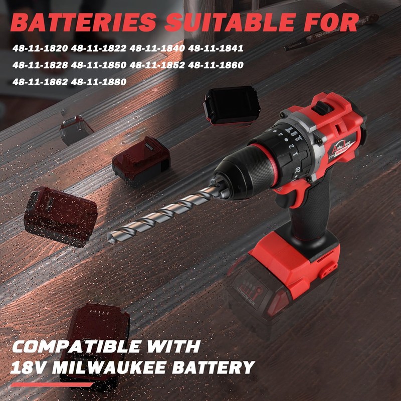 Cordless Brushless 3/8-inch Drill Driver for Milwaukee M18 18V Battery TOOL ONLY gallery