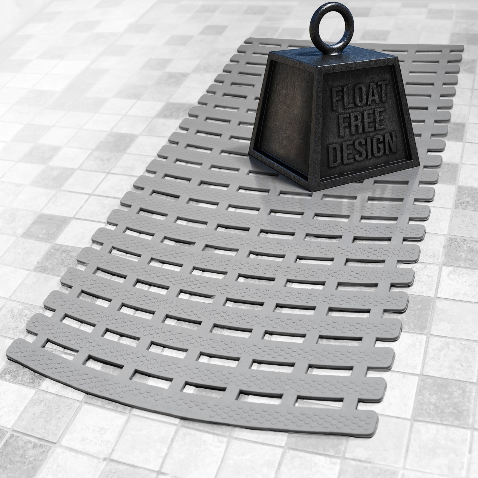 SlipX Solutions Weighted Non-Slip Bath & Shower Mat for Textured Surfaces gallery