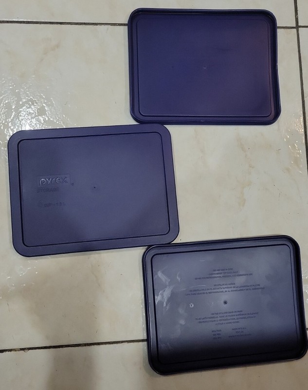[3] Pyrex 7211-PC. Blue Replacement Storage Lid for Glass Dish. gallery