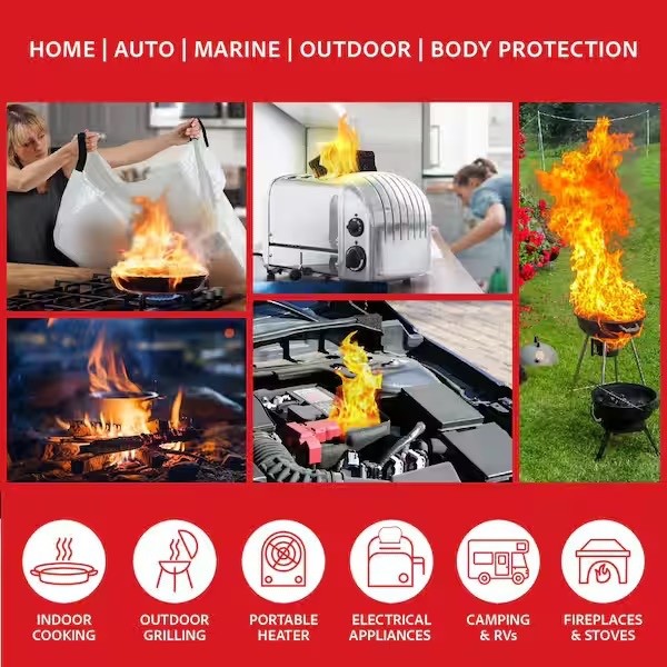 Klear Concepts 40 in. x 40 in. Emergency Fiberglass Fire Blanket - Home / Office gallery