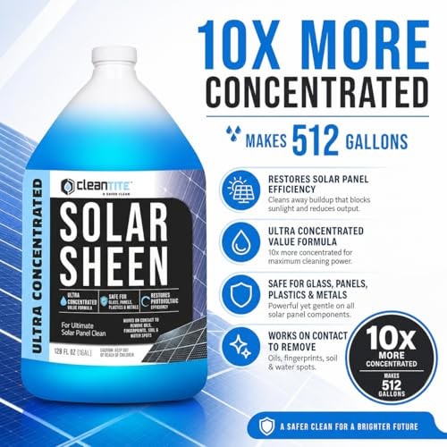 Solar Panel Cleaner 1 Gallon (Makes 512 G) - Super 128 Fl Oz (Pack of 1) gallery