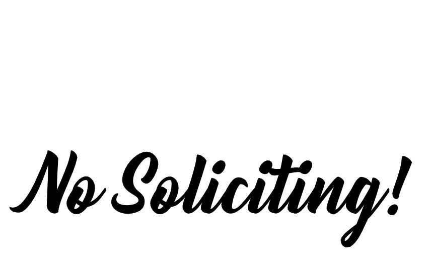 NO SOLICITING - VINYL DECAL STICKER SIGN DOOR WINDOW WALL BUSINESS HOME SECURITY gallery