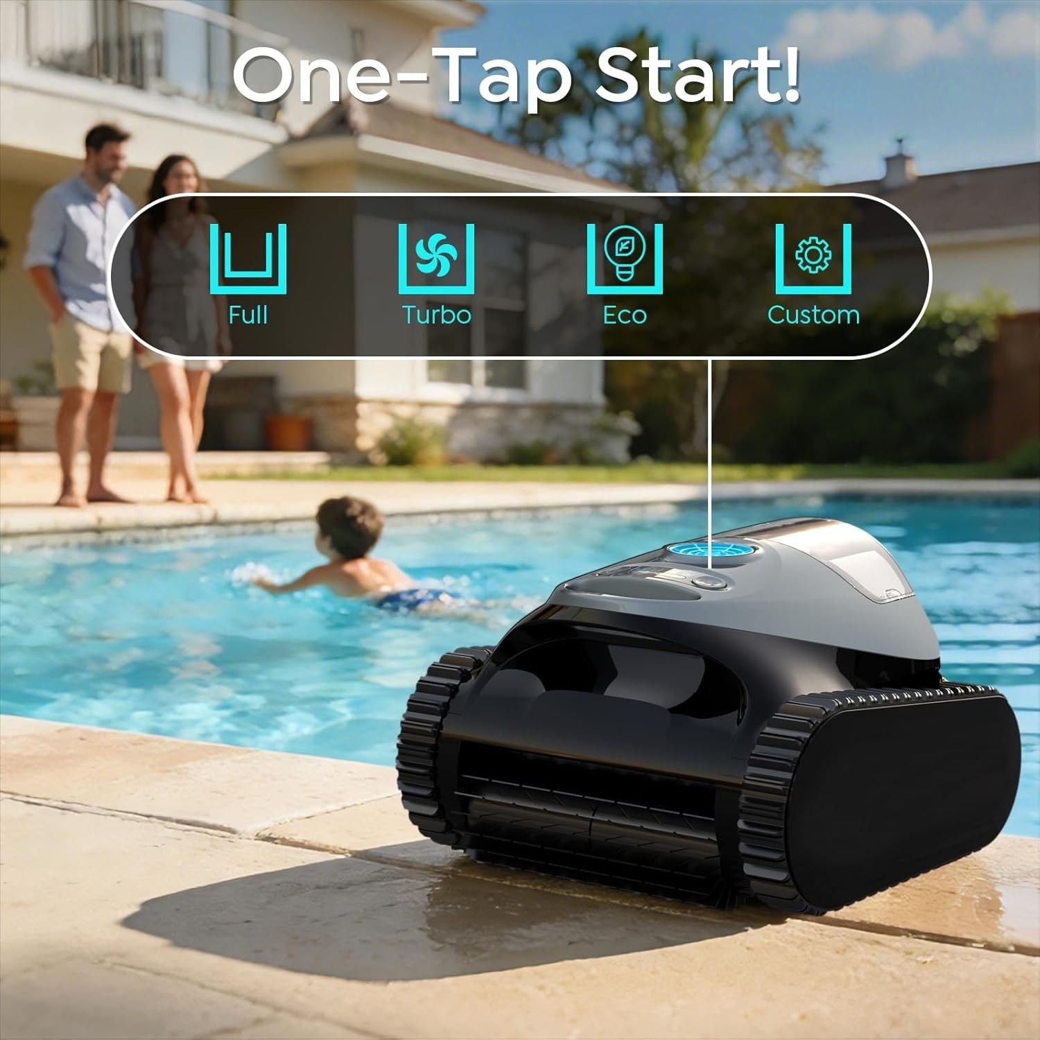 C1 Cordless Robotic Pool Cleaner | 150Min Wall & Waterline Vacuum, Triple-Motor gallery