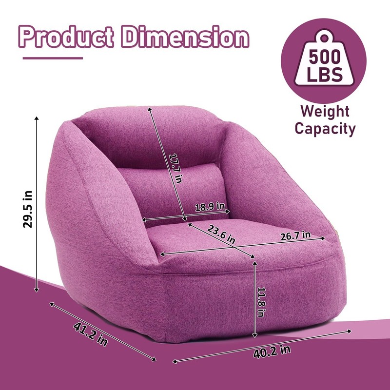 Kungsofa Inflatable Lazy Sofa Bean Bag Chair Ergonomic Support for Home Camping gallery
