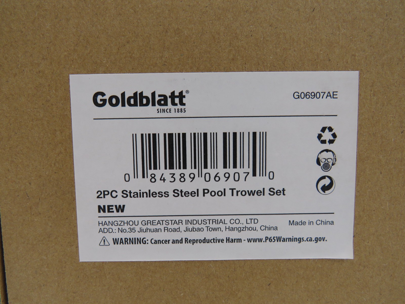 Goldblatt 2pcs Stainless Steel Trowel Set With Soft Grip Handle Includes 16 NEW gallery