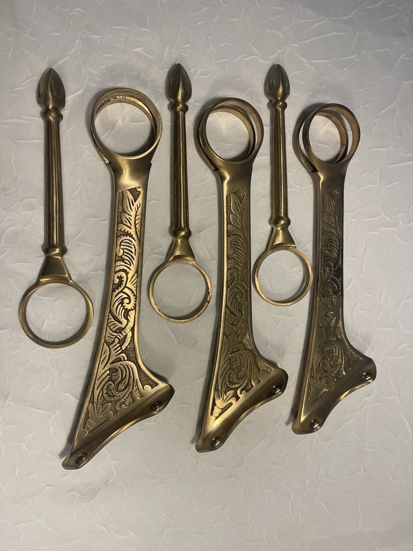 Swing Arm Cast Solid Brass Bar Foot Rail 2 Inches gallery